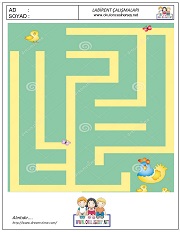 anaokulları için Labirent Bulmaca